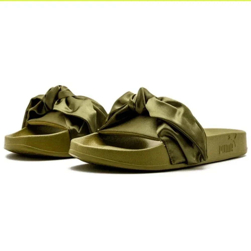 PUMA Fenty x Bow Slide 'Olive' Wmns  Sz 8.5 #365774-01